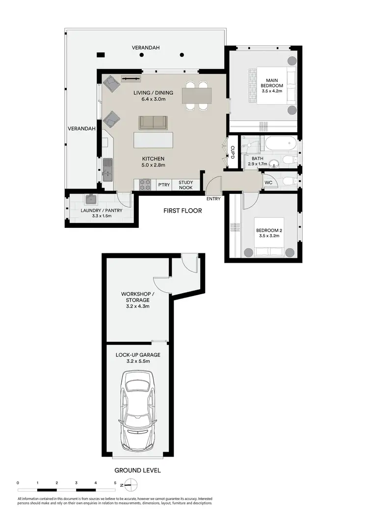 Floorplan of Homely unit listing, 3/99 First Avenue, Sawtell NSW 2452