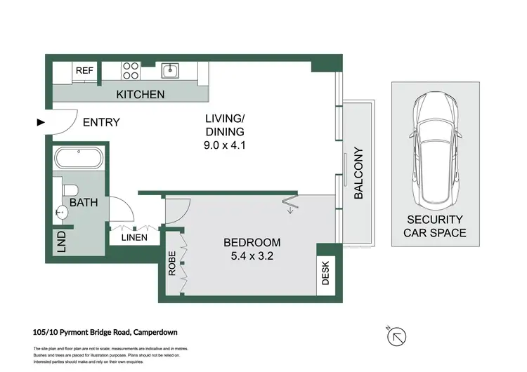 Floorplan of Homely apartment listing, 105/10 Pyrmont Bridge Road, Camperdown NSW 2050