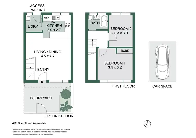 Floorplan of Homely townhouse listing, 4/2 Piper Street, Annandale NSW 2038