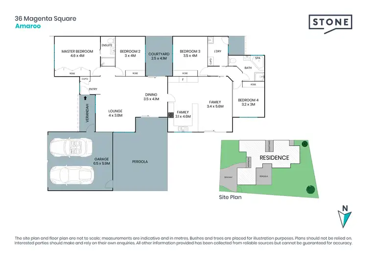 Floorplan of Homely house listing, 36 Magenta Square, Amaroo ACT 2914