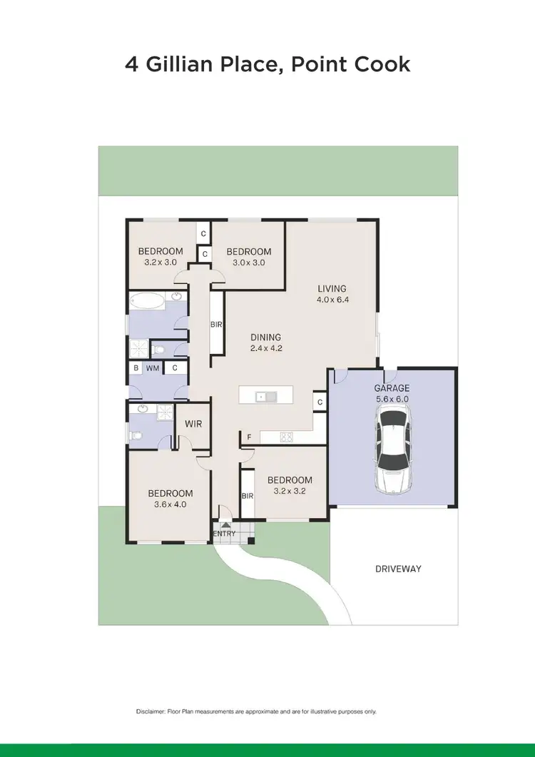 Floorplan of Homely house listing, 4 Gillian Place, Point Cook VIC 3030