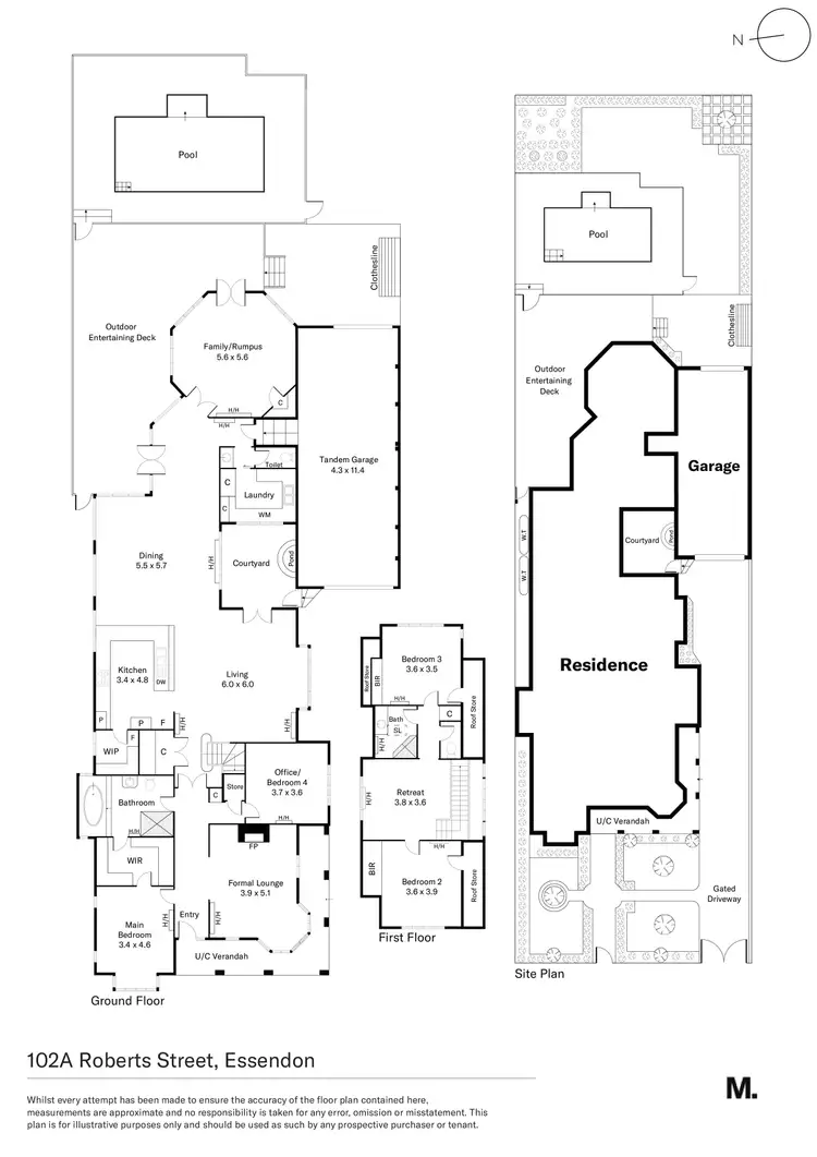 Floorplan of Homely house listing, 102A Roberts Street, Essendon VIC 3040