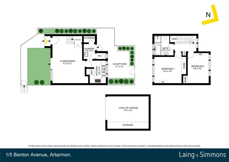 Floorplan of Homely townhouse listing, 1/5 Benton Avenue, Artarmon NSW 2064