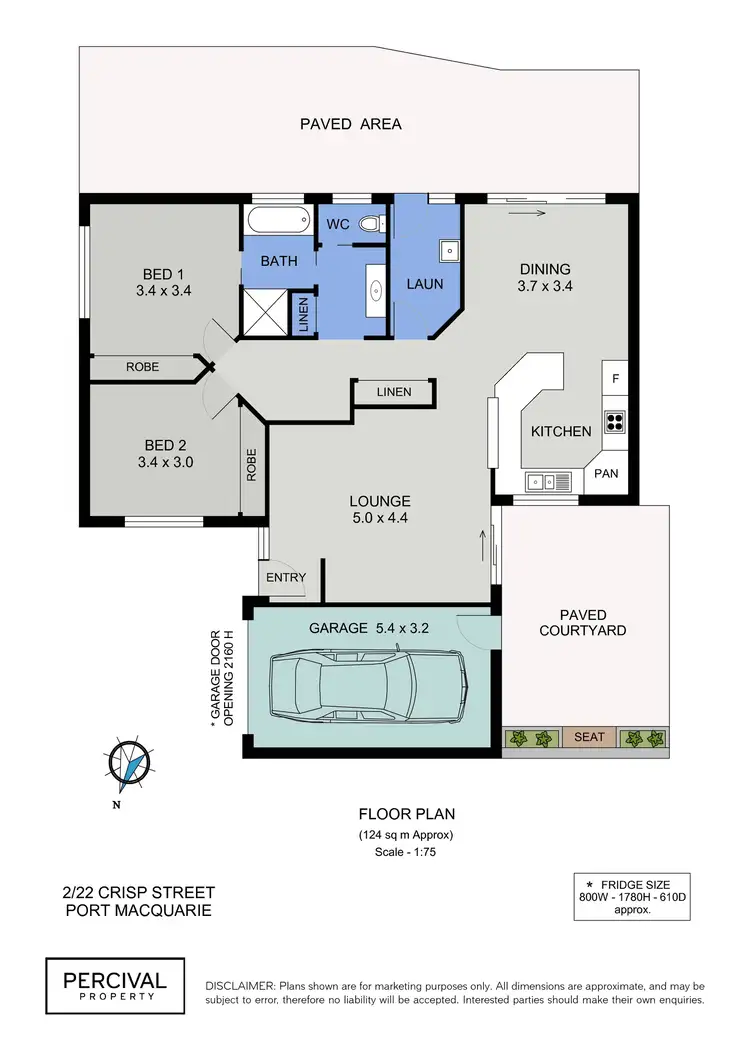 Floorplan of Homely villa listing, 2/22 Crisp Street, Port Macquarie NSW 2444