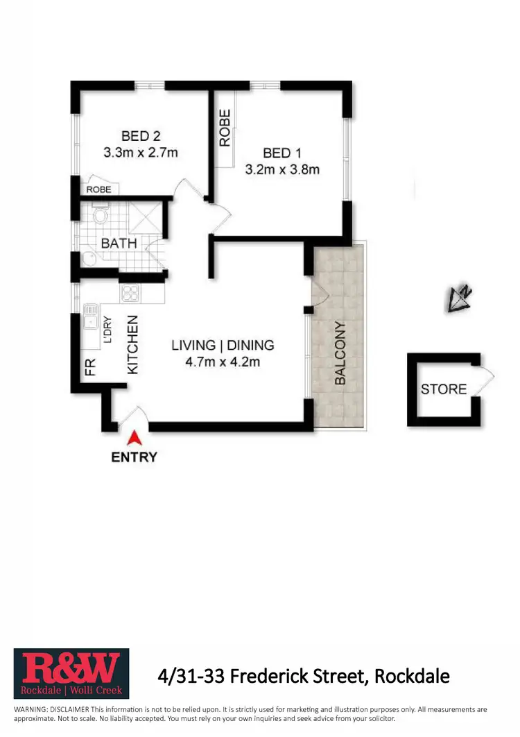Floorplan of Homely apartment listing, 4/31-33 Frederick Street, Rockdale NSW 2216