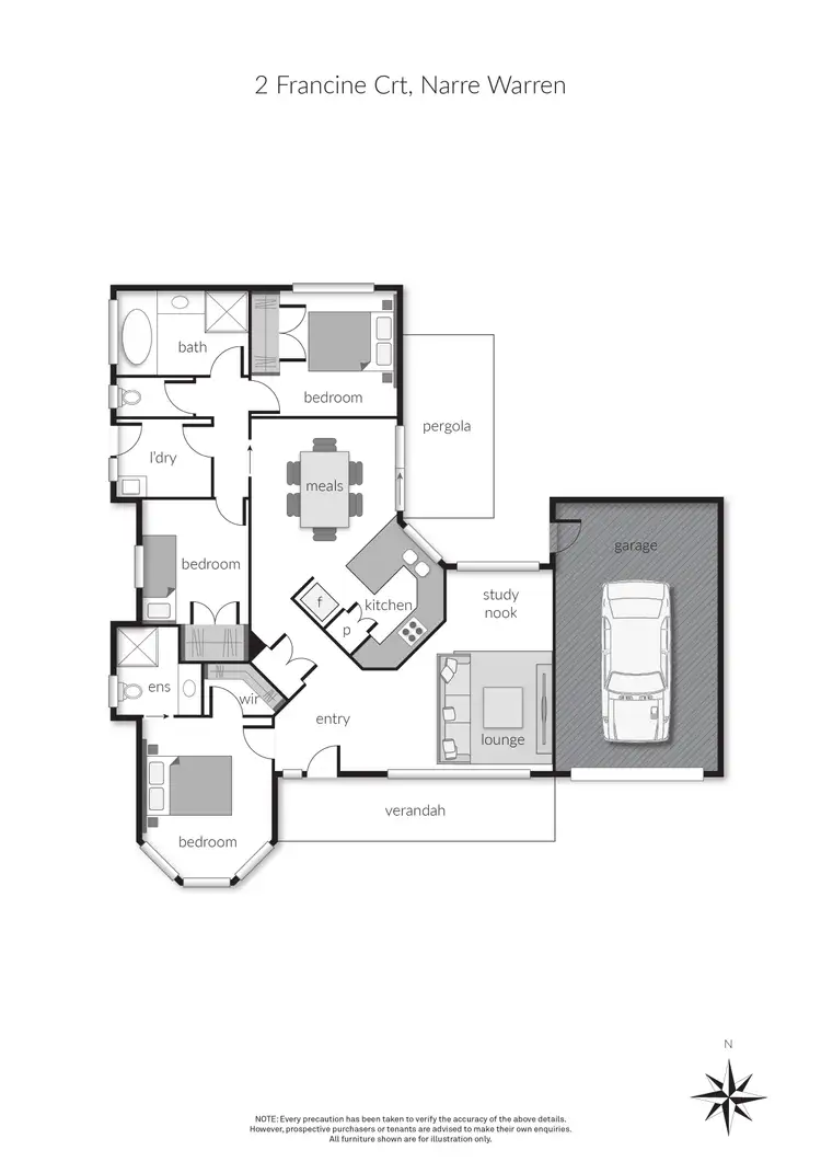 Floorplan of Homely house listing, 2 Francine Court, Narre Warren VIC 3805