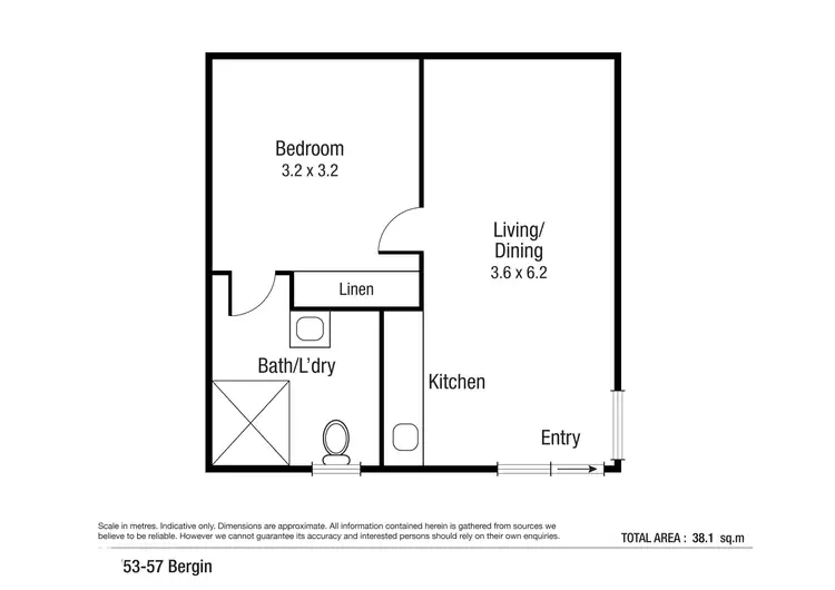 Floorplan of Homely unit listing, 1/53-57 Bergin Road, Cranbrook QLD 4814