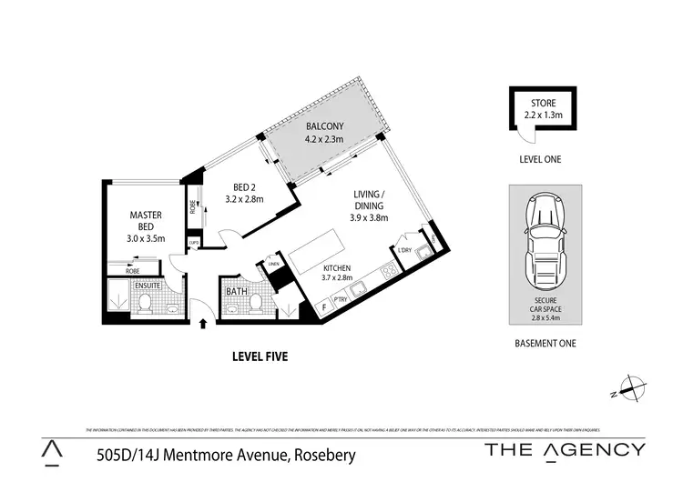 Floorplan of Homely apartment listing, 505D/14J Mentmore Avenue, Rosebery NSW 2018