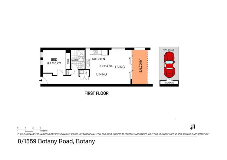 Floorplan of Homely apartment listing, 8/1559 Botany Road, Botany NSW 2019