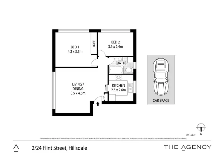 Floorplan of Homely apartment listing, 2/24 Flint Street, Hillsdale NSW 2036