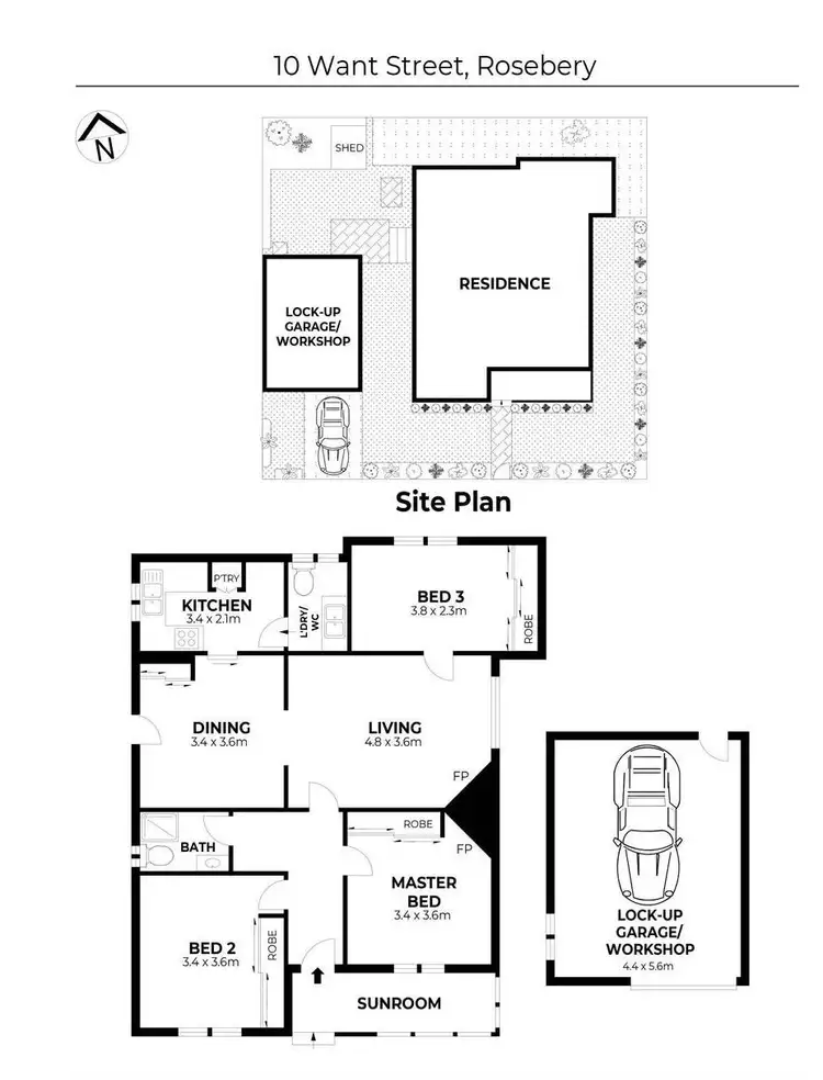 Floorplan of Homely house listing, 10 Want Street, Rosebery NSW 2018