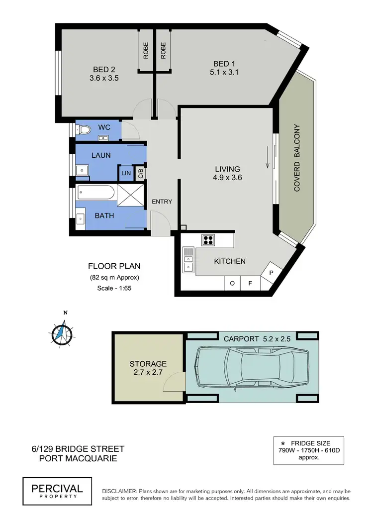Floorplan of Homely unit listing, 6/129 Bridge Street, Port Macquarie NSW 2444