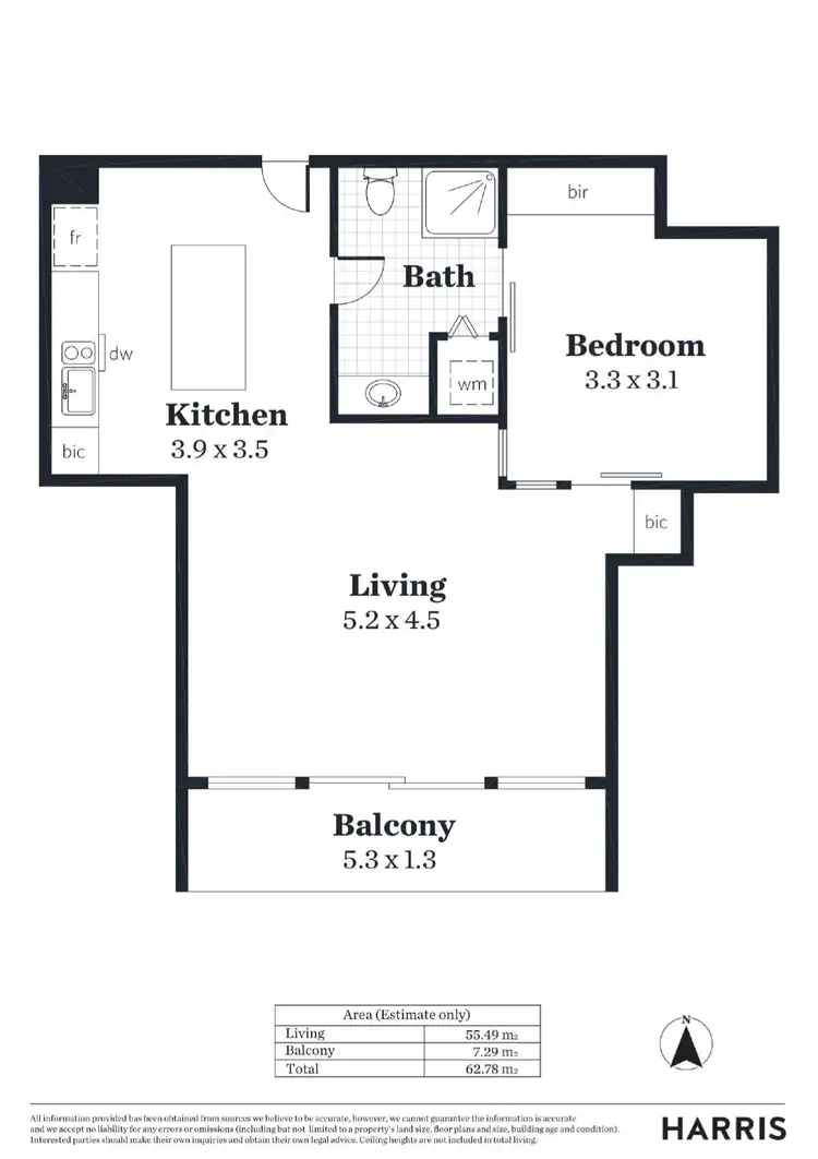 Floorplan of Homely apartment listing, 1501/104 North Terrace, Adelaide SA 5000
