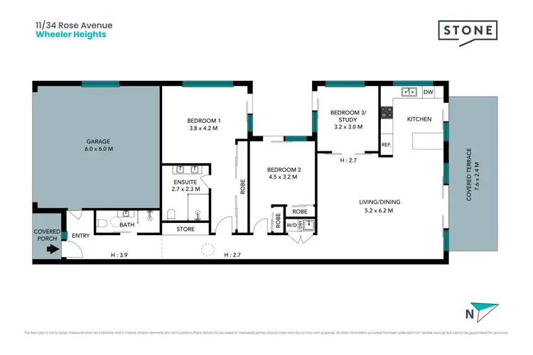 Floorplan of Homely townhouse listing, 11/34 Rose Avenue, Wheeler Heights NSW 2097