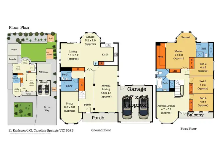 Floorplan of Homely house listing, 11 Earlswood Close, Caroline Springs VIC 3023