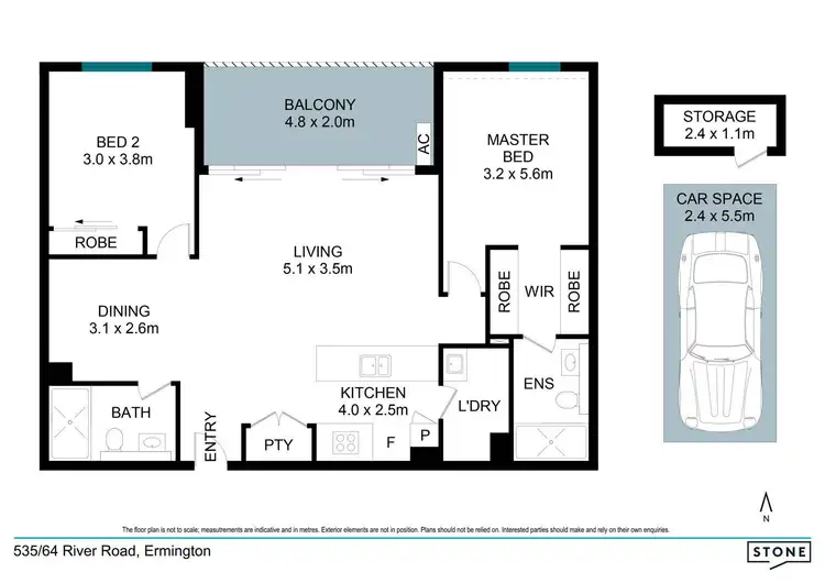 Floorplan of Homely apartment listing, 535/64 River Road, Ermington NSW 2115