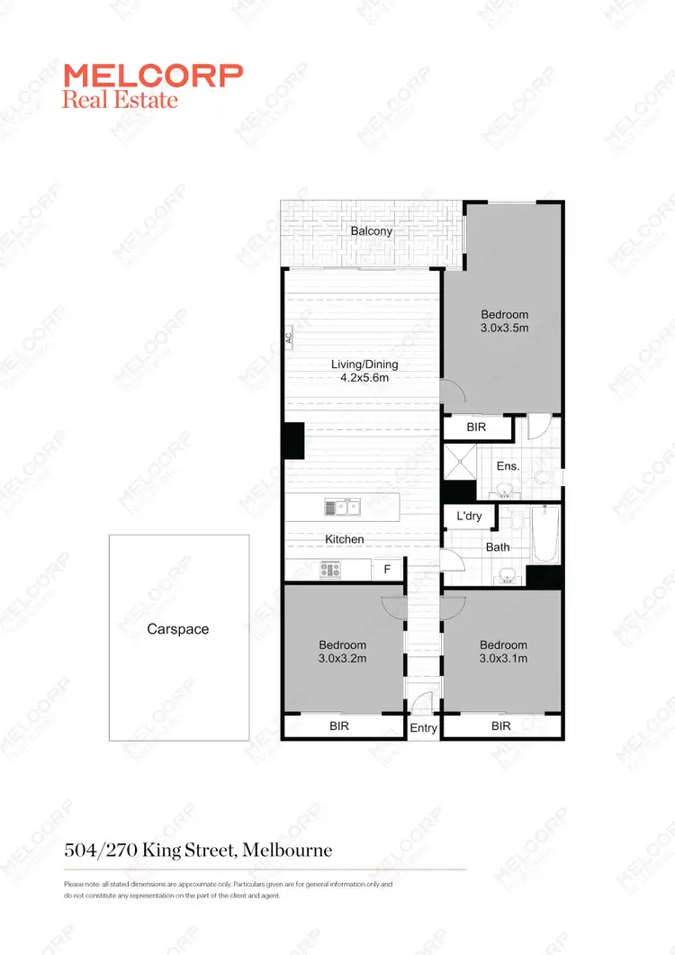 Floorplan of Homely apartment listing, 504/270 King Street, Melbourne VIC 3000