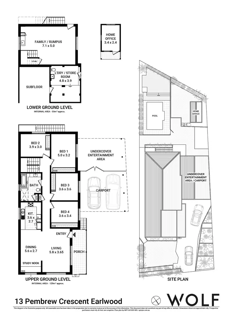 Floorplan of Homely house listing, 13 Pembrew Crescent, Earlwood NSW 2206