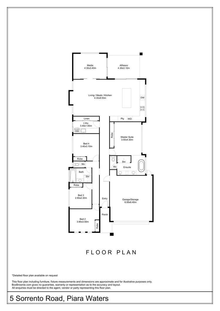 Floorplan of Homely house listing, 5 Sorrento Road, Piara Waters WA 6112