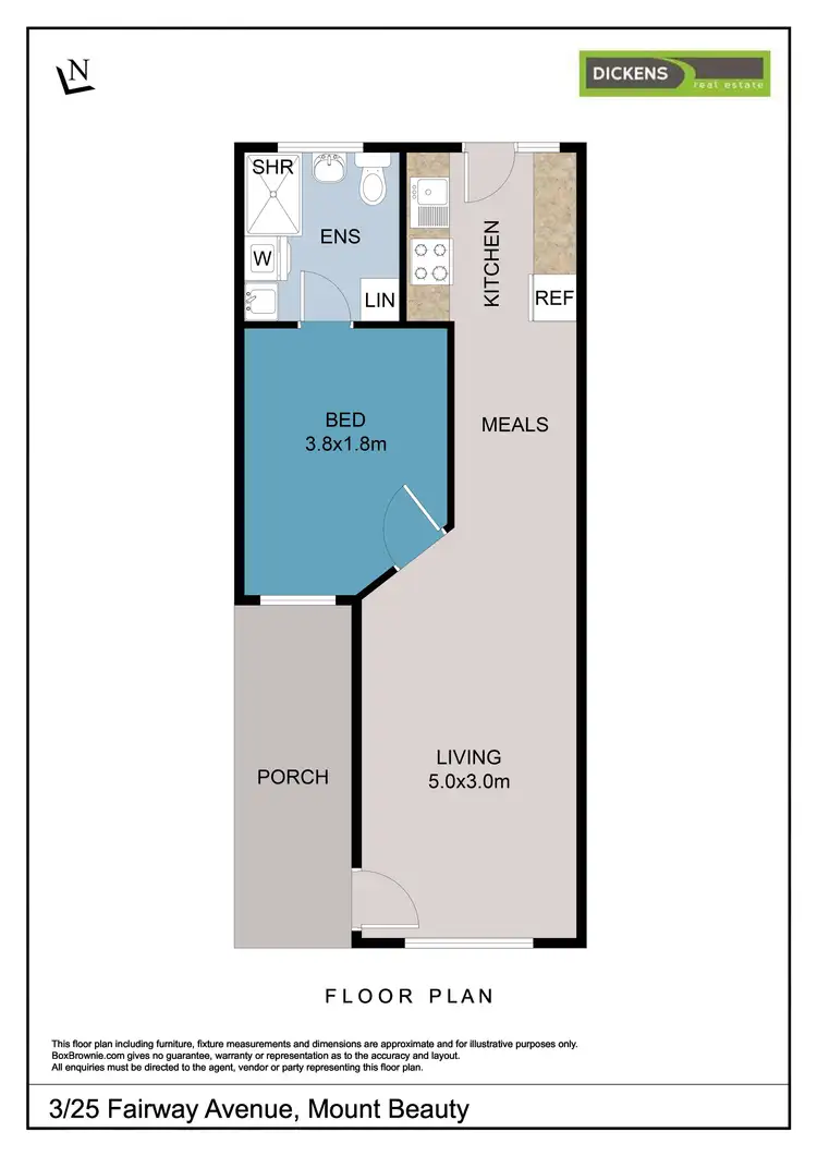 Floorplan of Homely unit listing, 3/25 Fairway Ave, Mount Beauty VIC 3699