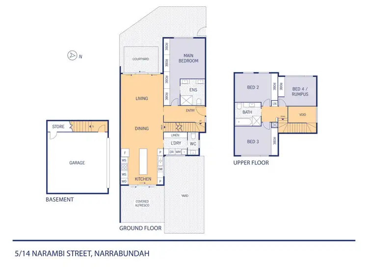 Floorplan of Homely townhouse listing, 5/14 Narambi Street, Narrabundah ACT 2604
