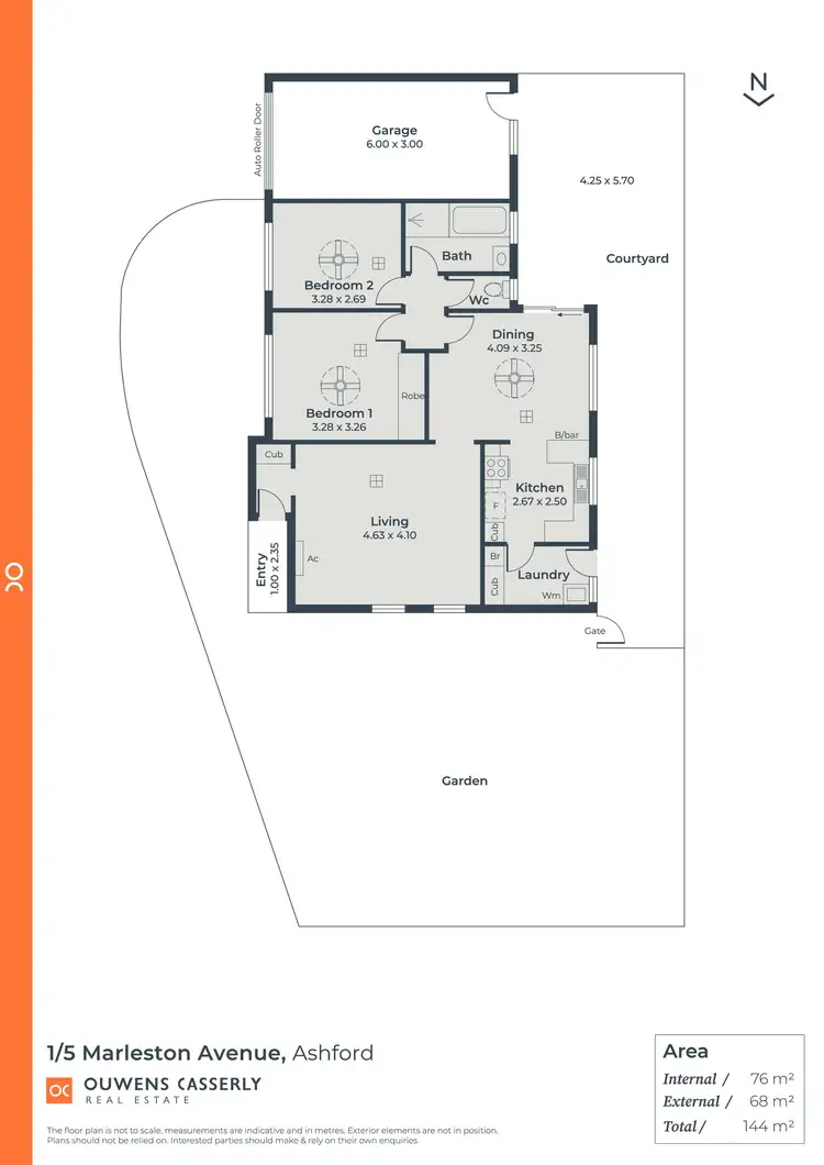 Floorplan of Homely unit listing, 1/5 Marleston Avenue, Ashford SA 5035