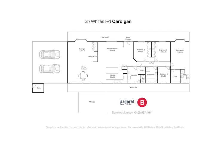 Floorplan of Homely house listing, 35 Whites Road, Cardigan VIC 3352