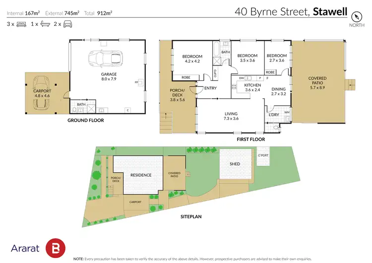 Floorplan of Homely house listing, 40 Byrne Street, Stawell VIC 3380