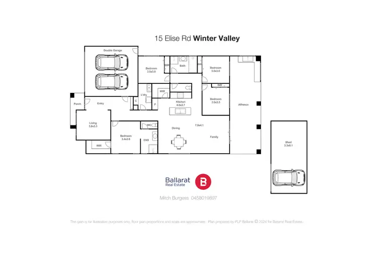 Floorplan of Homely house listing, 15 Elise Road, Winter Valley VIC 3358
