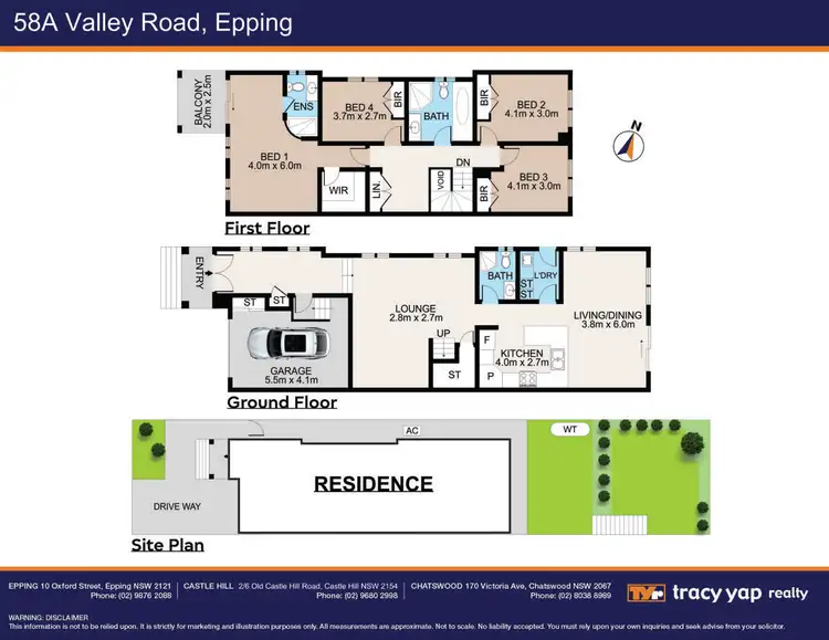 Floorplan of Homely semi-detached listing, 58A Valley Road, Epping NSW 2121