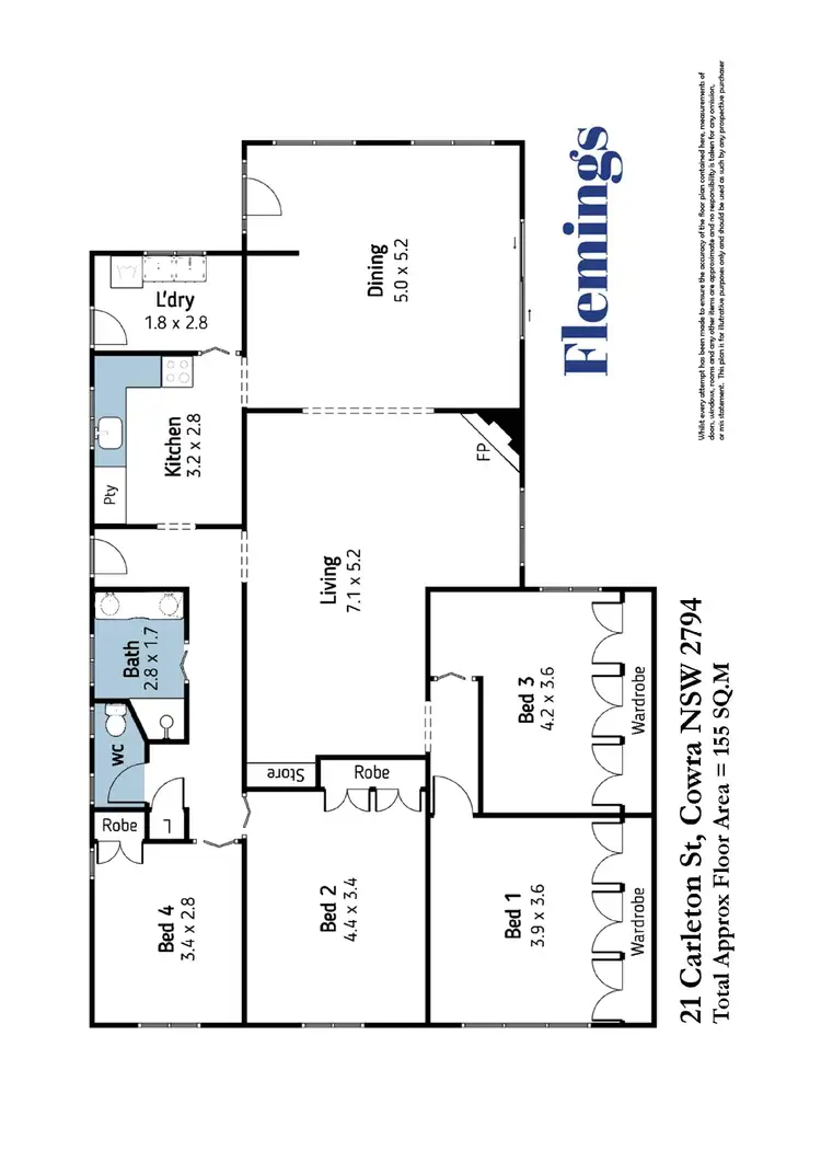Floorplan of Homely house listing, 21 Carleton Street, Cowra NSW 2794