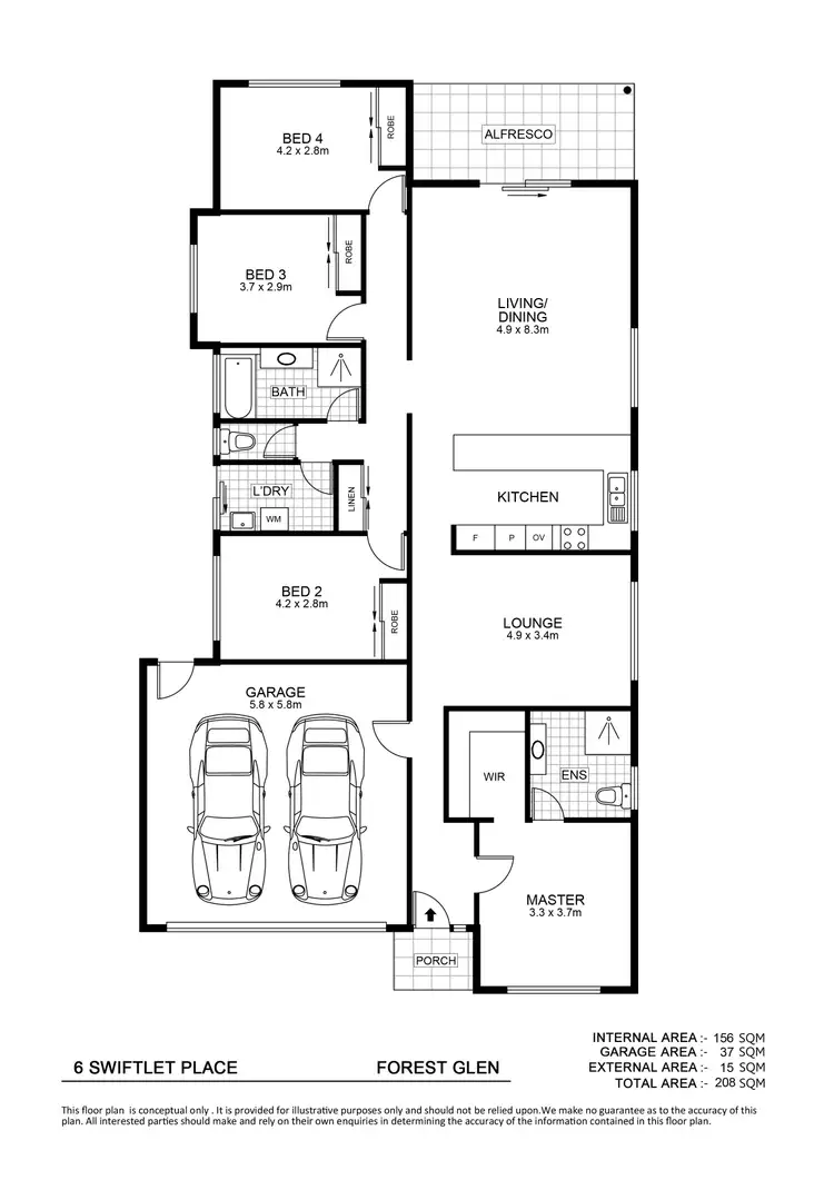 Floorplan of Homely house listing, 6 Swiftlet Place, Forest Glen QLD 4556