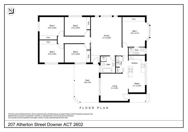 Floorplan of Homely house listing, 207 Atherton Street, Downer ACT 2602