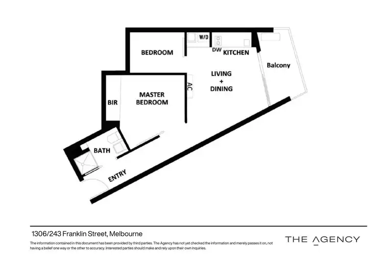 Floorplan of Homely apartment listing, 1306/243 Franklin Street, Melbourne VIC 3000