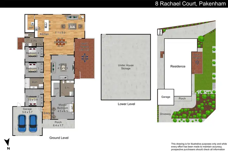 Floorplan of Homely house listing, 8 Rachael Court, Pakenham VIC 3810