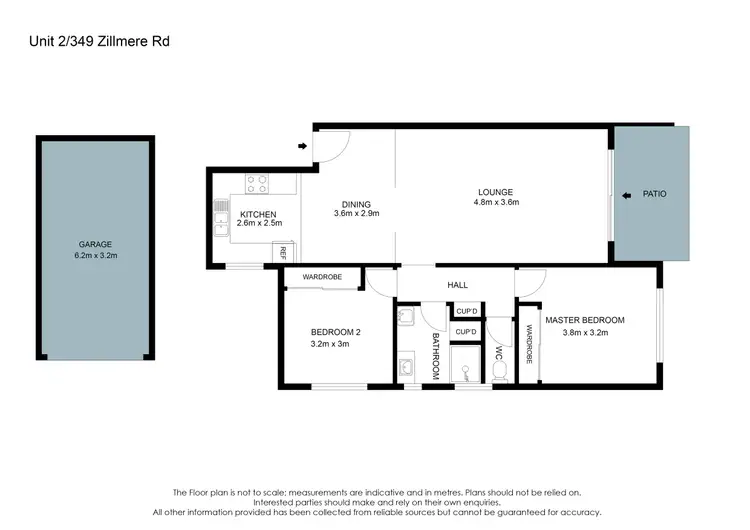 Floorplan of Homely unit listing, 2/349 Zillmere Road, Zillmere QLD 4034