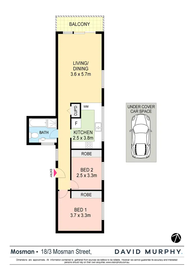 Floorplan of Homely apartment listing, 18/3 Mosman Street, Mosman NSW 2088
