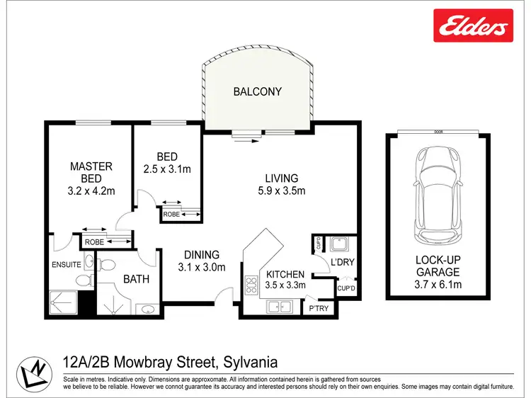 Floorplan of Homely apartment listing, 12A/2B Mowbray Street, Sylvania NSW 2224