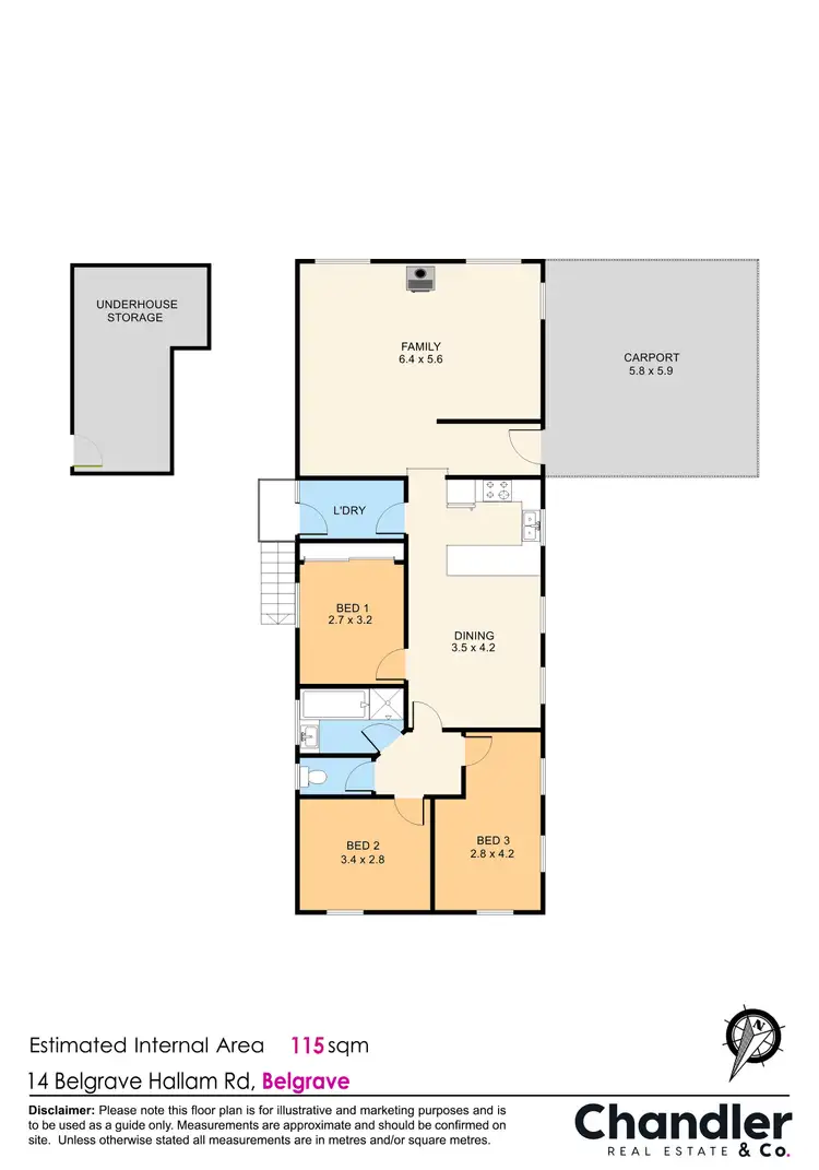 Floorplan of Homely house listing, 14 Belgrave Hallam Road, Belgrave VIC 3160