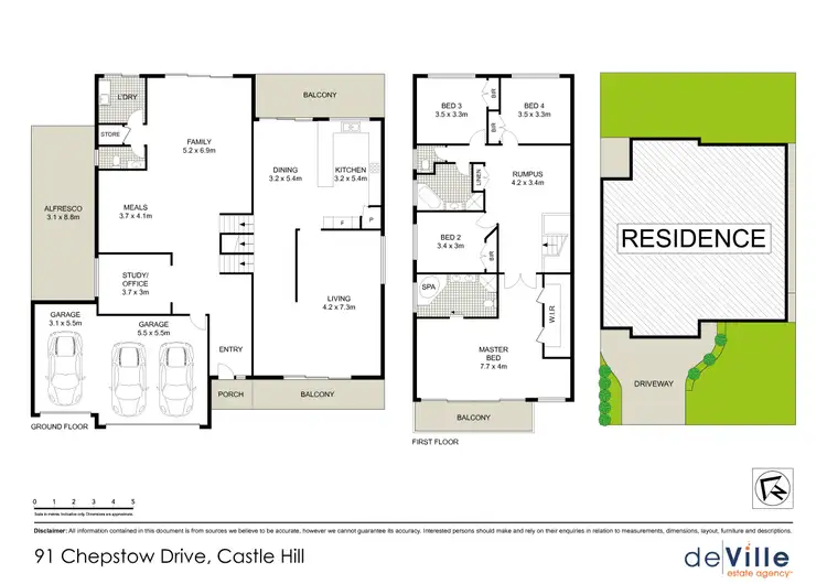 Floorplan of Homely house listing, 91 Chepstow Drive, Castle Hill NSW 2154