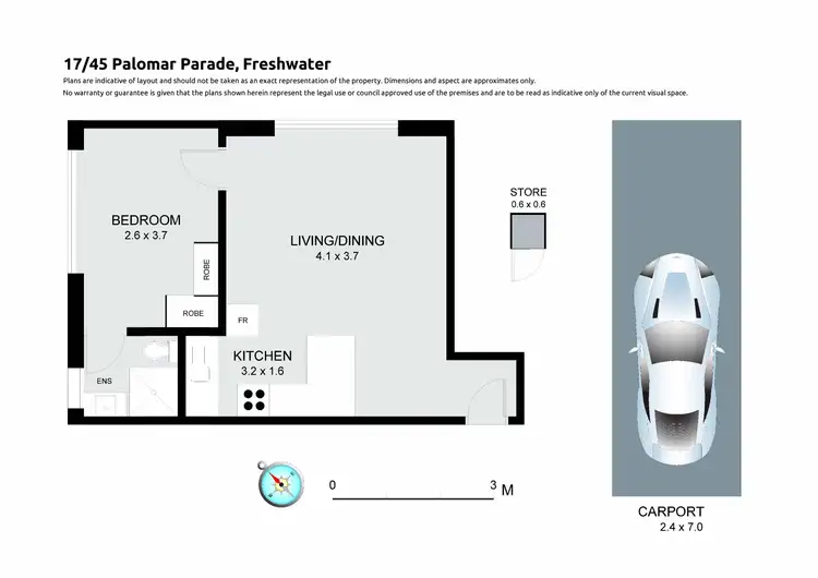Floorplan of Homely unit listing, 17/45 Palomar Parade, Freshwater NSW 2096