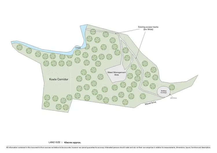 Floorplan of Homely land listing, 105 Monet Drive, Montecollum NSW 2482