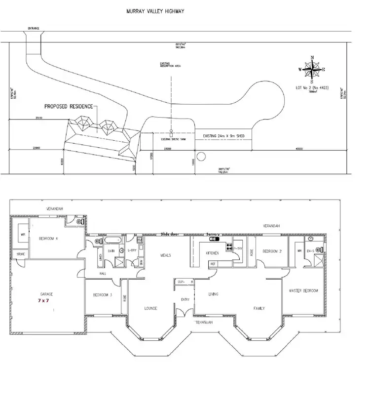 Floorplan of Homely rural property listing, 4423 Murray Valley Highway, Yarroweyah VIC 3644