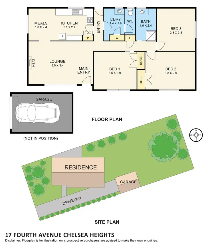 Floorplan of Homely house listing, 17 Fourth Avenue, Chelsea Heights VIC 3196
