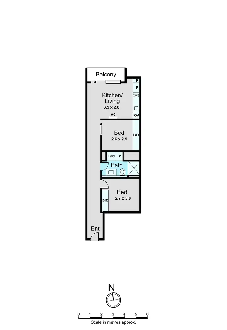 Floorplan of Homely apartment listing, 1513/199 William Street, Melbourne VIC 3004