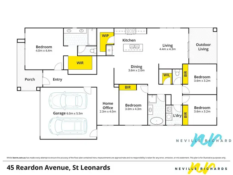 Floorplan of Homely house listing, 45 Reardon Crescent, St Leonards VIC 3223