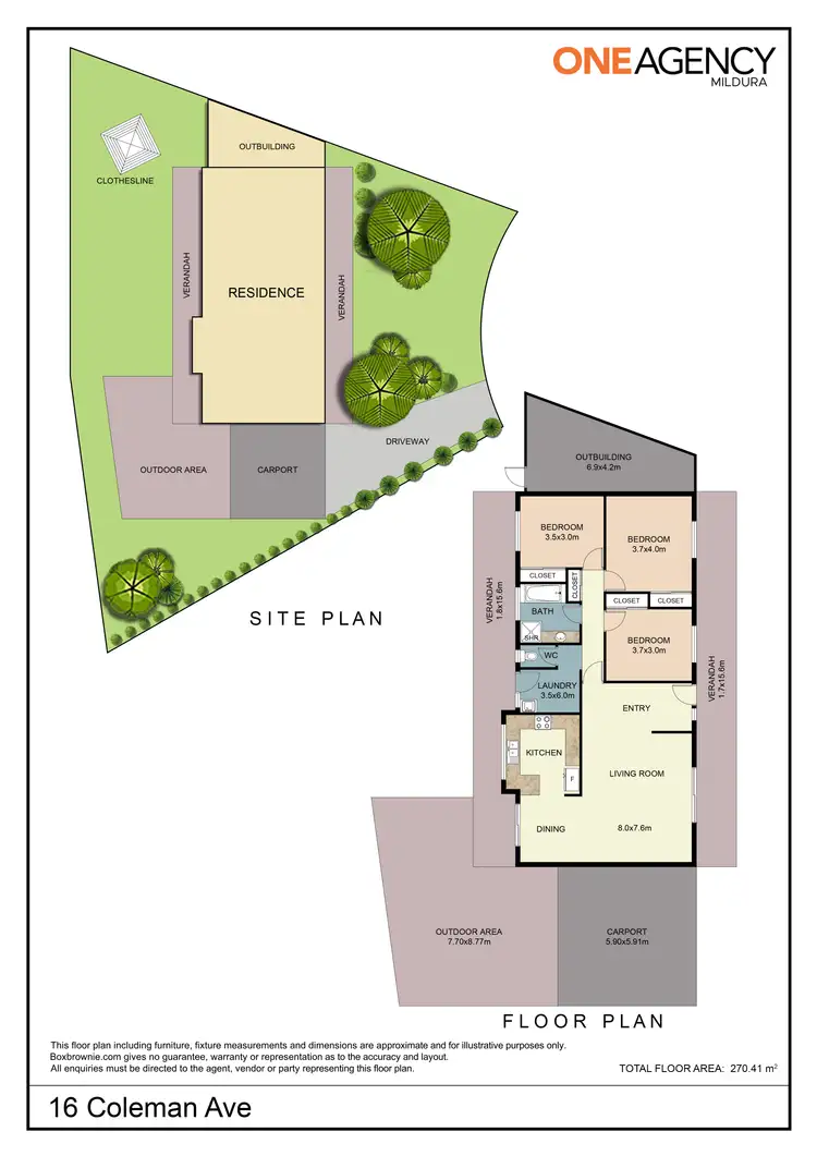 Floorplan of Homely house listing, 16 Coleman Avenue, Mildura VIC 3500