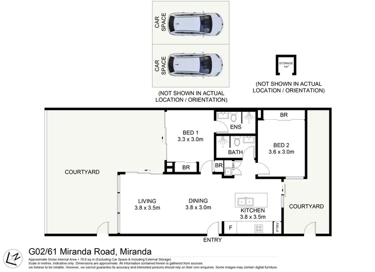 Floorplan of Homely apartment listing, G02/61 Miranda Road, Miranda NSW 2228