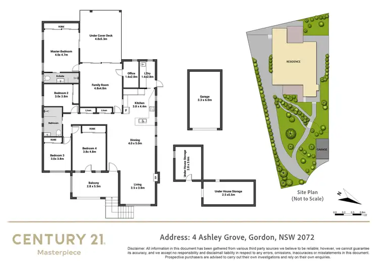 Floorplan of Homely house listing, 4 Ashley Grove, Gordon NSW 2072