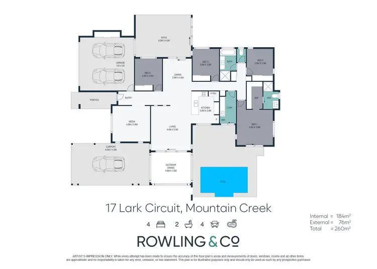 Floorplan of Homely house listing, 17 Lark Circuit, Mountain Creek QLD 4557